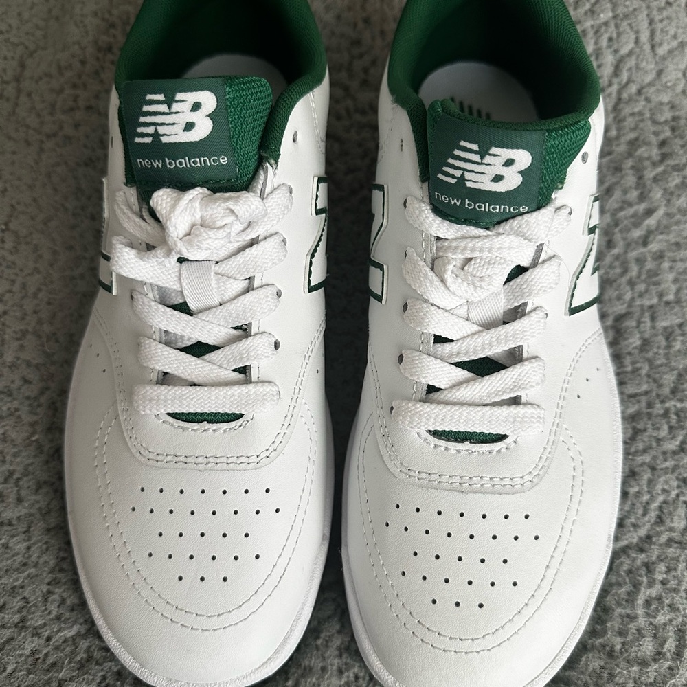 New Balance Classic White and Green Shoes